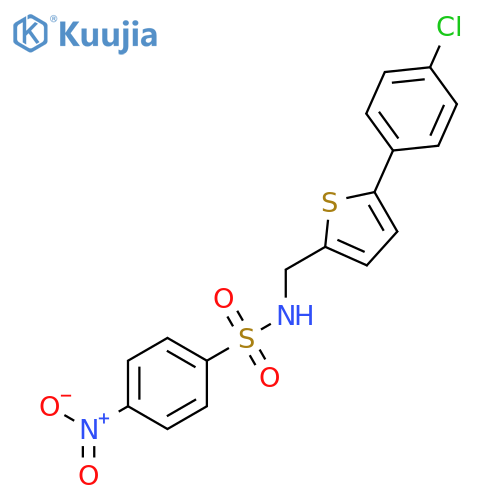 Benzenesulfonamide, N-[[5-(4-chlorophenyl)-2-thienyl]methyl]-4-nitro- structure