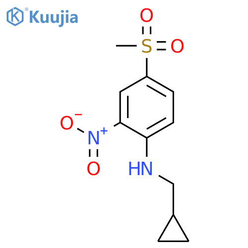 BENZENAMINE, N-(CYCLOPROPYLMETHYL)-4-(METHYLSULFONYL)-2-NITRO- structure