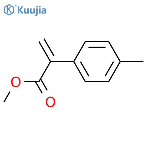Benzeneacetic acid, 4-methyl-α-methylene-, methyl ester structure