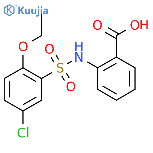 2-(5-chloro-2-ethoxybenzenesulfonamido)benzoic acid structure