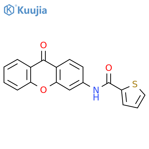 N-(9-oxo-9H-xanthen-3-yl)thiophene-2-carboxamide structure