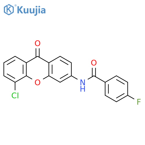 N-(5-chloro-9-oxo-9H-xanthen-3-yl)-4-fluorobenzamide structure