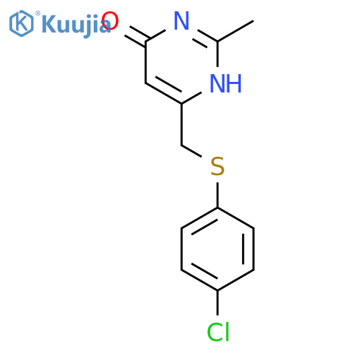 6-{(4-Chlorophenyl)SulfanylMethyl}-2-Methyl-4-Pyrimidinol structure