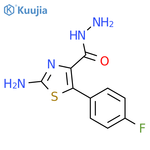 2-Amino-5-(4-fluorophenyl)-1,3-thiazole-4-carbohydrazide structure