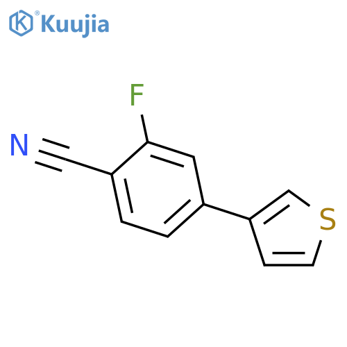 2-Fluoro-4-(3-thienyl)benzenecarbonitrile structure