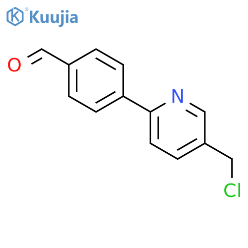 4-[5-(CHLOROMETHYL)-2-PYRIDINYL]BENZENECARBALDEHYDE structure
