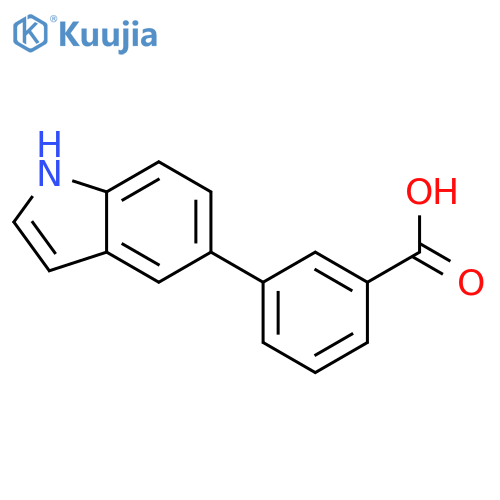 3-(1H-Indol-5-yl)benzoic acid structure