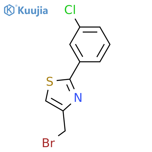 4-BROMOMETHYL-2-(3-CHLORO-PHENYL)-THIAZOLE structure