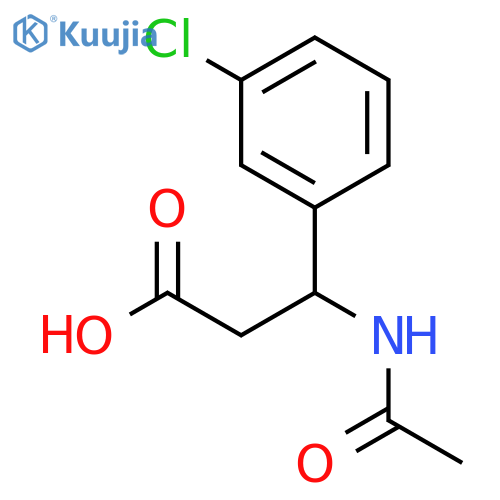 3-(3-Chlorophenyl)-3-acetamidopropanoic acid structure