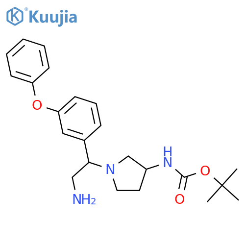 Carbamic acid,[1-[2-amino-1-(3-phenoxyphenyl)ethyl]-3-pyrrolidinyl]-, 1,1-dimethylethyl ester(9CI) structure