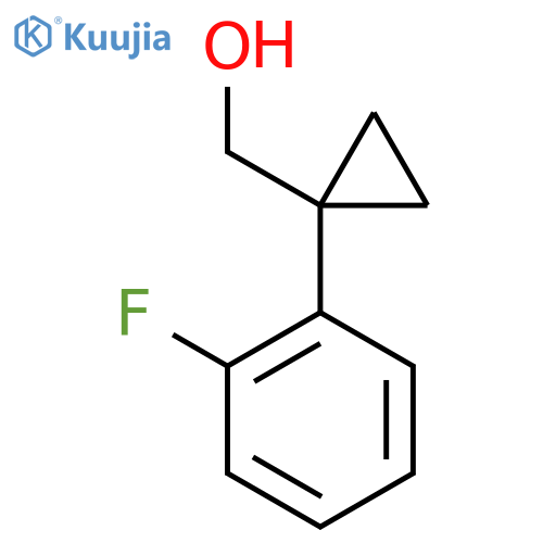1-(2-fluorophenyl)cyclopropylmethanol structure