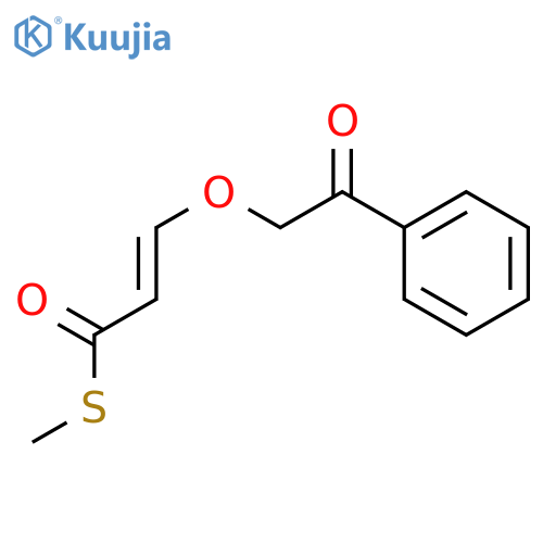 S-methyl (2E)-3-(2-oxo-2-phenylethoxy)prop-2-enethioate structure