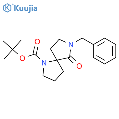 1,7-Diazaspiro[4.4]nonane-1-carboxylic acid, 6-oxo-7-(phenylmethyl)-,1,1-dimethylethyl ester structure