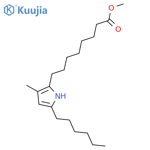 1H-Pyrrole-2-octanoic acid, 5-hexyl-3-methyl-, methyl ester structure