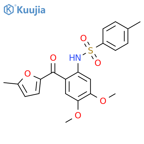 N-[4,5-Dimethoxy-2-(5-methyl-furan-2-carbonyl)-phenyl]-4-methyl-benzenesulfonamide structure