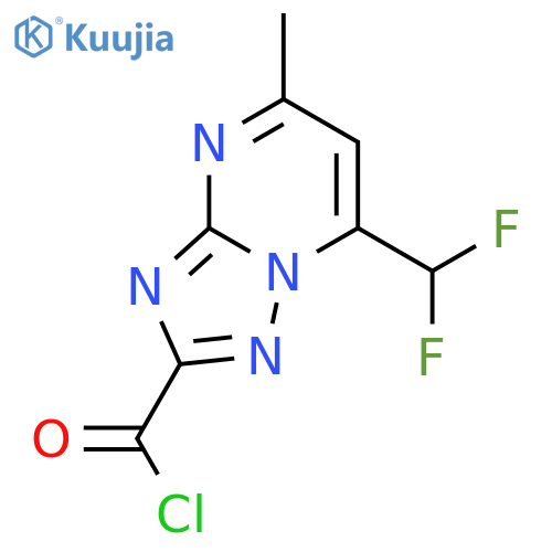 <br>7-(difluoromethyl)-5-methyl[1,2,4]triazolo[1,5-a]pyrimidine-2-carbonyl chlo ride structure
