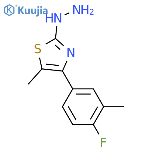 [4-(4-FLUORO-3-METHYL-PHENYL)-5-METHYL-THIAZOL-2-YL]-HYDRAZINE structure
