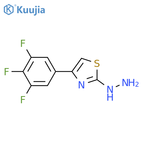 [4-(3,4,5-trifluorophenyl)-1,3-thiazol-2-yl]hydrazine structure