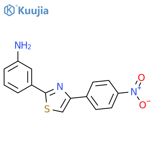 3-[4-(4-nitrophenyl)-1,3-thiazol-2-yl]aniline structure