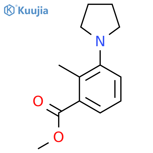 2-Methyl-3-pyrrolidin-1-yl-benzoic acid methyl ester structure