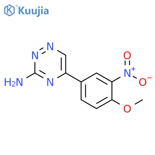 5-(4-methoxy-3-nitrophenyl)-1,2,4-triazin-3-amine structure