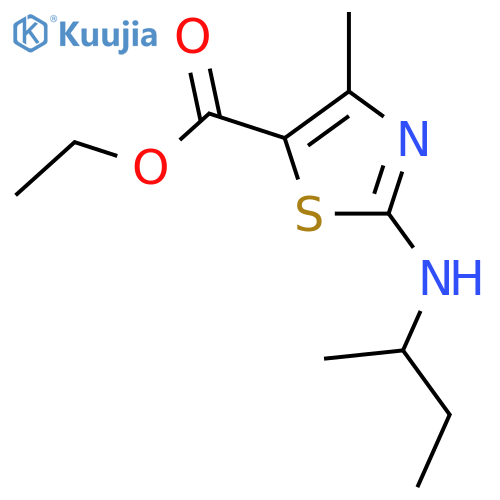 ethyl 2-(butan-2-yl)amino-4-methyl-1,3-thiazole-5-carboxylate structure