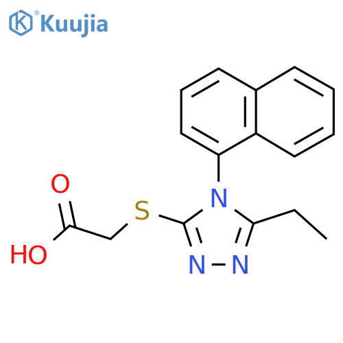 (5-Ethyl-4-naphthalen-1-yl-4H-[1,2,4]triazol-3-ylsulfanyl)-acetic acid structure