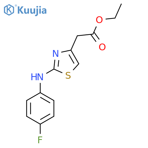 Ethyl [2-(4-Fluoro-phenylamino)-thiazol-4-yl]-acetate structure