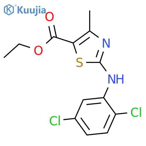 Ethyl 2-((2,5-dichlorophenyl)amino)-4-methylthiazole-5-carboxylate structure