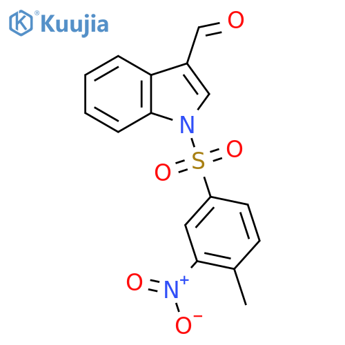 1-((4-Methyl-3-nitrophenyl)sulfonyl)-1H-indole-3-carbaldehyde structure