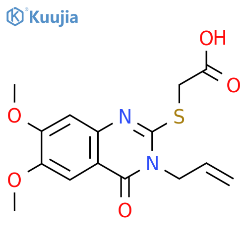 2-((3-Allyl-6,7-dimethoxy-4-oxo-3,4-dihydroquinazolin-2-yl)thio)acetic acid structure