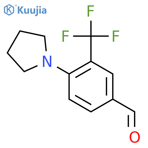4-Pyrrolidin-1-yl-3-(trifluoromethyl)benzaldehyde structure