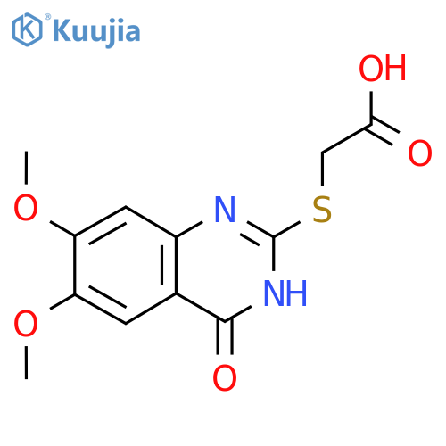 2-((6,7-Dimethoxy-4-oxo-3,4-dihydroquinazolin-2-yl)thio)acetic acid structure