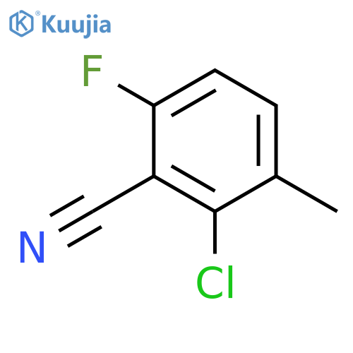 2-Chloro-6-fluoro-3-methylbenzonitrile structure