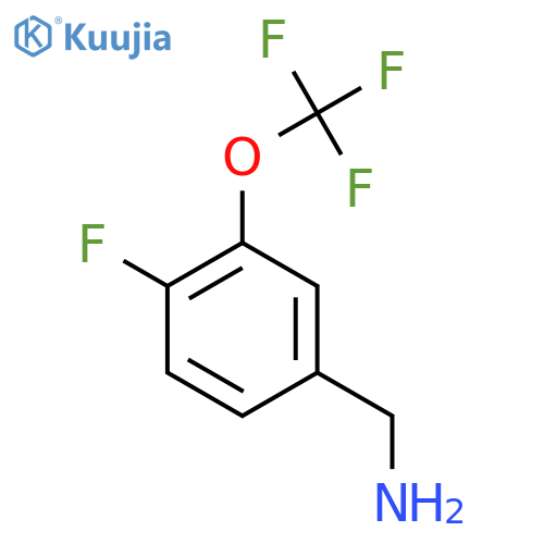 (4-Fluoro-3-(trifluoromethoxy)phenyl)methanamine structure