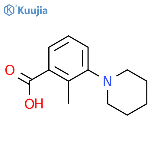 2-Methyl-3-(1-piperidinyl)benzoic Acid structure