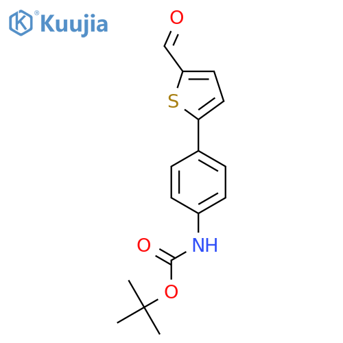 Tert-Butyl (4-(5-formylthiophen-2-yl)phenyl)carbamate structure