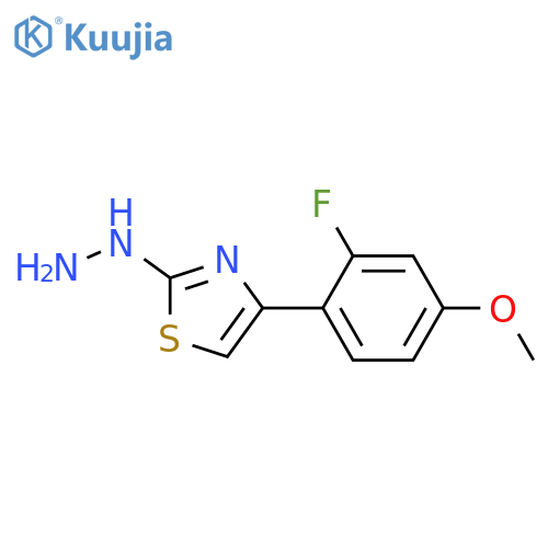 [4-(2-fluoro-4-methoxyphenyl)-1,3-thiazol-2-yl]hydrazine structure