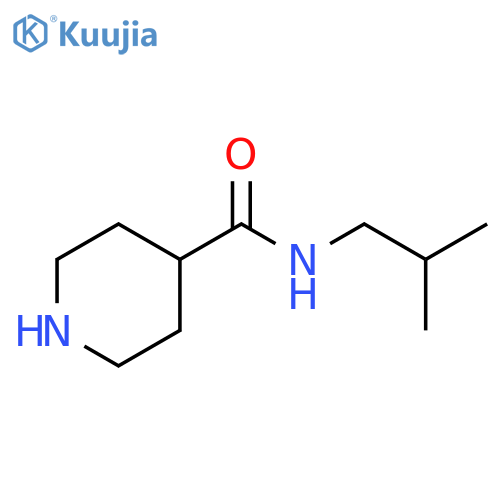 N-(2-methylpropyl)piperidine-4-carboxamide structure