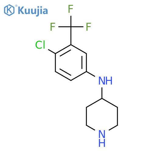(4-Chloro-3-trifluoromethyl-phenyl)-piperidin-4-yl-amine structure