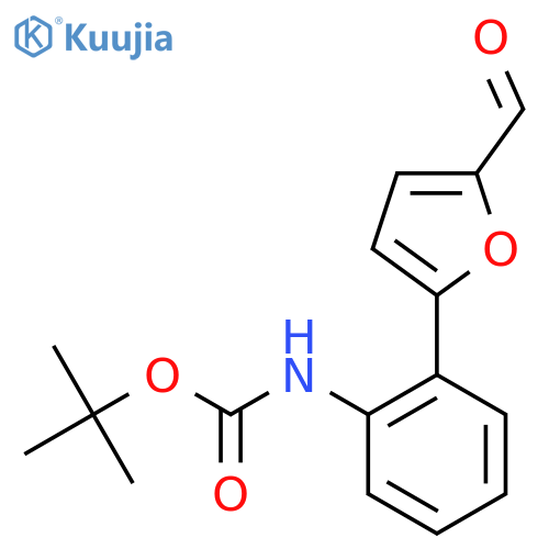Tert-butyl N-[2-(5-formylfuran-2-yl)phenyl]carbamate structure