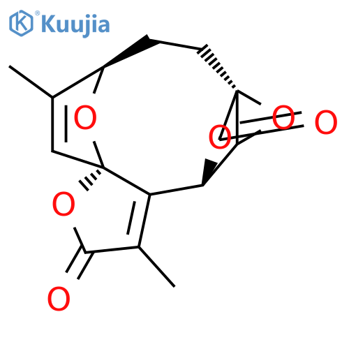 2H,8H-4,6a-Epoxy-10,1a-(epoxymethano)oxireno[4,5]cyclodeca[1,2-b]furan-8,12-dione, 3,4,10,10a-tetrahydro-5,9-dimethyl-, (1aS,4S,6aS,10S,10aS)- structure