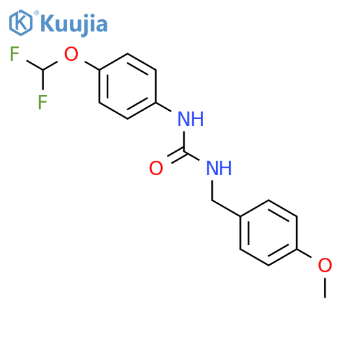 UREA, N-[4-(DIFLUOROMETHOXY)PHENYL]-N'-[(4-METHOXYPHENYL)METHYL]- structure