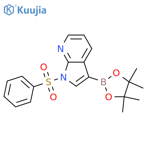 1-(benzenesulfonyl)-3-(tetramethyl-1,3,2-dioxaborolan-2-yl)-1h-pyrrolo[2,3-b]pyridine structure