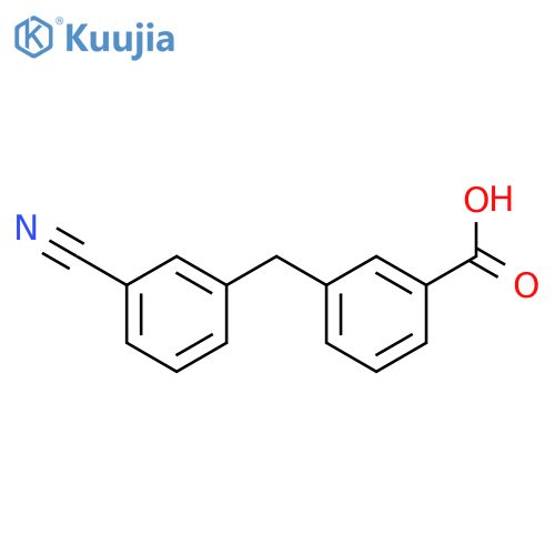 Benzoic acid, 3-[(3-cyanophenyl)methyl]- structure