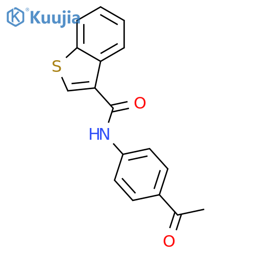 N-(4-Acetylphenyl)-1-benzothiophene-3-carboxamide structure