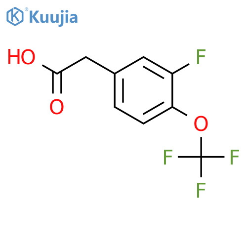 2-(3-Fluoro-4-(trifluoromethoxy)phenyl)acetic acid structure