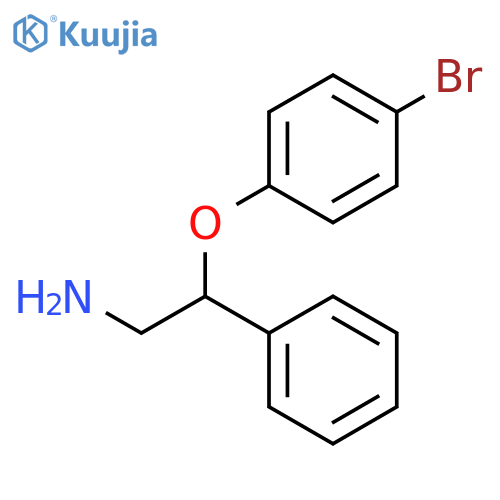 2-(4-bromophenoxy)-2-phenylethan-1-amine structure