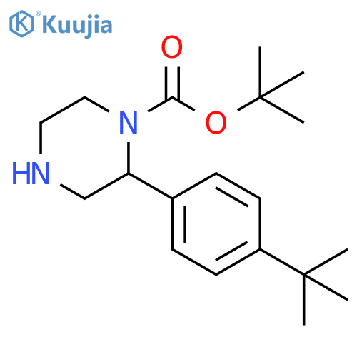 tert-butyl 2-(4-tert-butylphenyl)piperazine-1-carboxylate structure