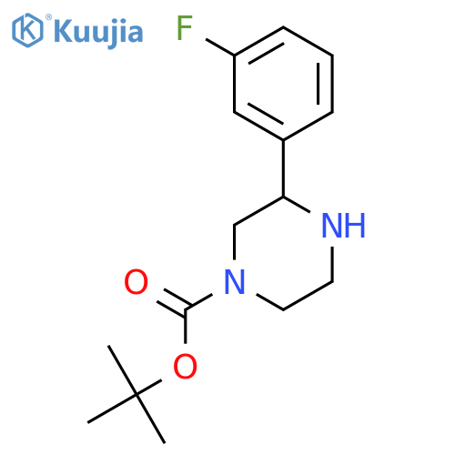 3-(3-Fluoro-phenyl)-piperazine-1-carboxylic Acid tert-butyl ester structure